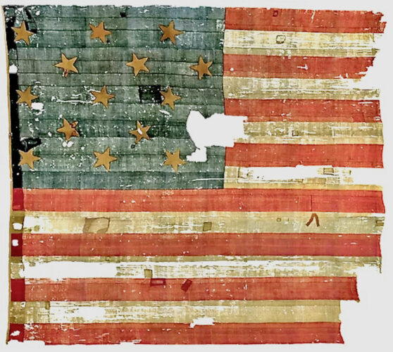 The flag was still there